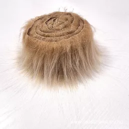   Melánzs bézs hosszú szálú műszőrme csík  5 cm x 148 cm