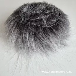   Melánzs szürke hosszú szálú műszőrme csík 5 cm x 148 cm