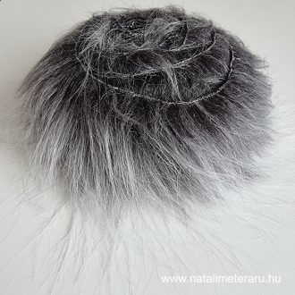   Melánzs szürke hosszú szálú műszőrme csík 5 cm x 148 cm