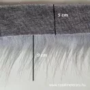 Füst szürke hosszú szálú műszőrme csík 5 cm x 148 cm Füst szürke hosszú szálú műszőrme csík 5 cm x 148 cm