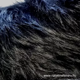 Fekete hosszú szálú műszőrme