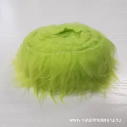   Grincs zöld középhosszú szálú műszőrme csík  5 cm x 148 cm