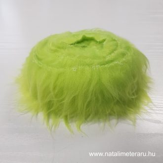   Grincs zöld középhosszú szálú műszőrme csík  5 cm x 148 cm