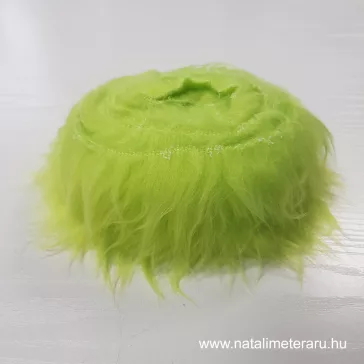  Grincs zöld középhosszú szálú műszőrme csík  5 cm x 148 cm