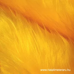   Sárga középhosszú szálú műszőrme csík 20 cm x 148 cm