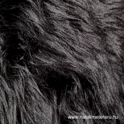 Fekete középhosszú műszőrme IP-81