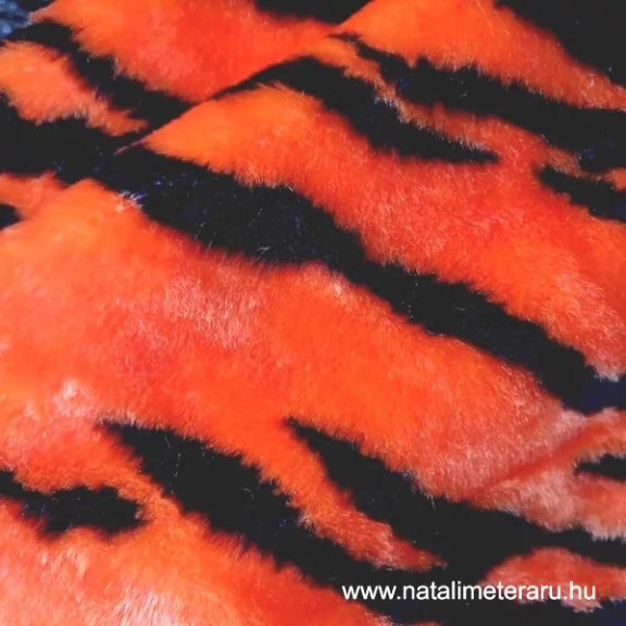 Tigris mintás műszőrme csík 20 cm x 148 cm Tigris mintás műszőrme csík 20 cm x 148 cm