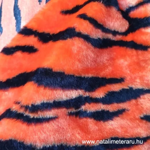 Tigris mintás műszőrme csík 20 cm x 148 cm