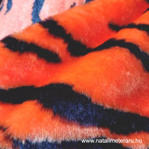 Tigris mintás műszőrme csík 40 cm x 148 cm