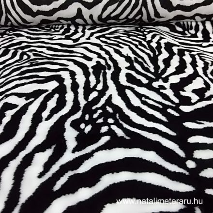 Zebra mintás műszőrme
