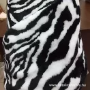 Zebra mintás műszőrme