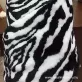 Zebra mintás műszőrme