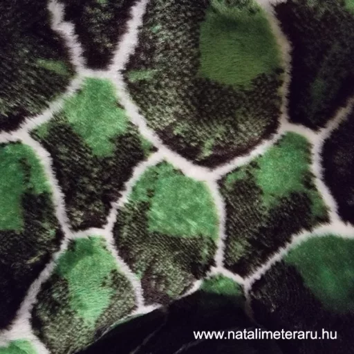 Teknőc mintás rövid szálú műszőrme (zöld) csík 40 cm x 148 cm
