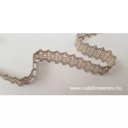 Natúr bézs kevertszálas len szalag csipke 2cm-es, LCS1
