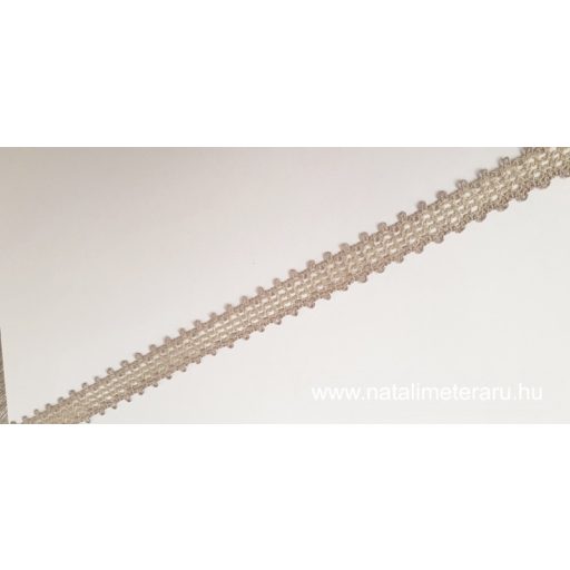 Natúr bézs kevertszálas len szalag csipke 2cm-es, LCS1