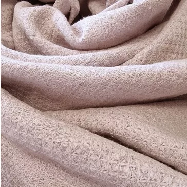 Pink waffle linen fabric