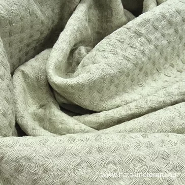 Pistachio green green waffle linen fabric