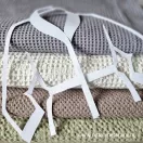 Pistachio green green waffle linen fabric Pistachio green green waffle linen fabric