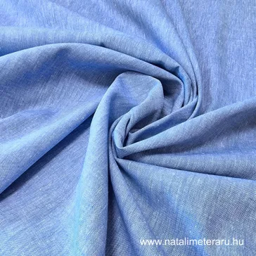 Mélange light denim blue linen fabric