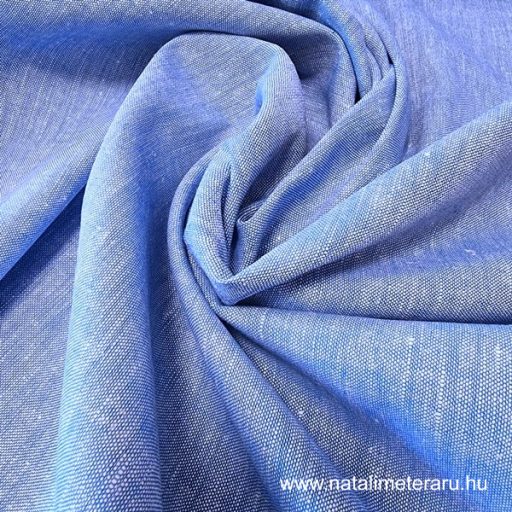 Melánzs világos farmer kék lenvászon 