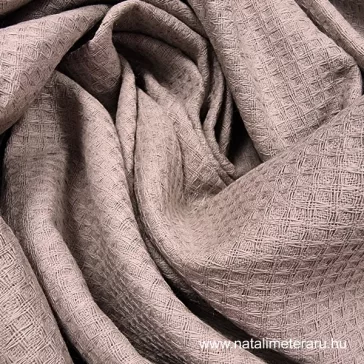 Cappuccino linen waffle fabric