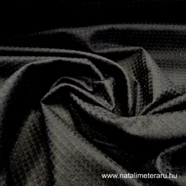 Black waffle linen fabric