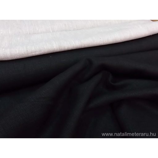 Fekete kevert szálas lenvászon