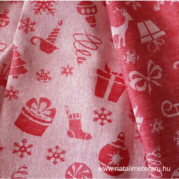 Piros karácsonyi jacquard lenvászon kész törölköző 70*160 Piros karácsonyi jacquard lenvászon kész törölköző 70*160