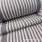 Heavyweight Natural Linen – Beige and Denim Blue Striped – 50 cm Wide