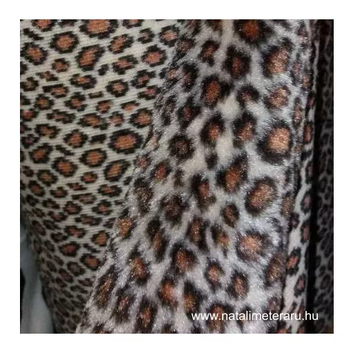 Ocelot mintás bézs alapon műszőrme 