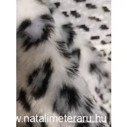   Világos szürke ocelot mintás műszőrme csík 30 cm x 148 cm