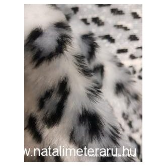   Világos szürke ocelot mintás műszőrme csík 30 cm x 148 cm