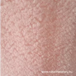 Halvány rózsaszín göndör műszőrme