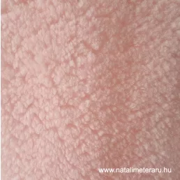   Halvány rózsaszín göndör műszőrme csík 20 cm x 148 cm
