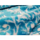 Türkizkék fehér mintás karácsonyi műszőrme csík 20 cm x 150 cm Türkizkék fehér mintás karácsonyi műszőrme csík 20 cm x 150 cm