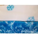 Türkizkék fehér mintás karácsonyi műszőrme csík 40 cm x 150 cm Türkizkék fehér mintás karácsonyi műszőrme csík 40 cm x 150 cm