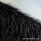 Fekete racka jellegű középhosszú műszőrme