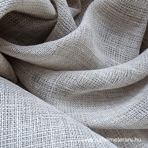 Natúr világos bézs, géz jellegű lenszövet