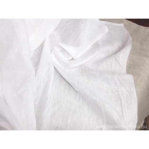 Fehér, géz jellegű lenvászon
