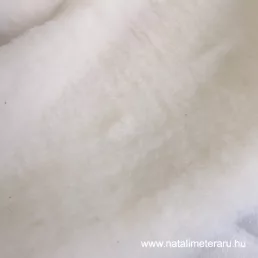   Törtfehér gyapjú pihe-puha műszőrme csík 20 cm x 148 cm