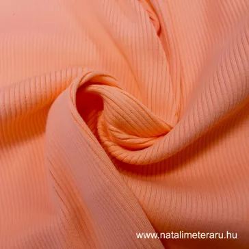   Salmon coloured stretch ribbed rib knit - 0,8 metre piece - last