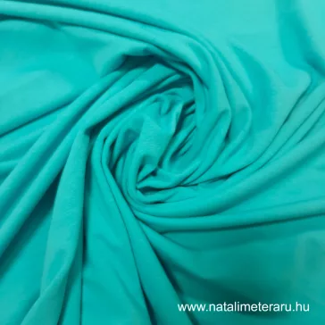   Turquoise blue stretch cotton jersey - lightweight jersey fabric - 0,9 metre - last piece