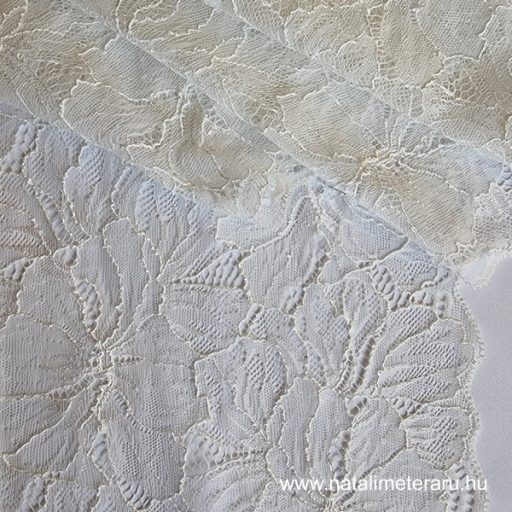 Törtfehér elasztikus szalag csipke