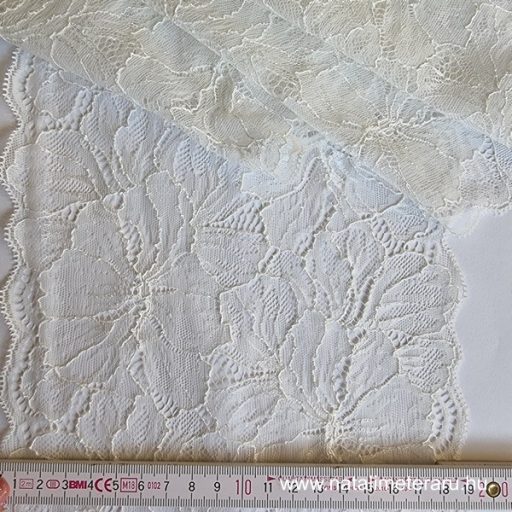 Törtfehér elasztikus szalag csipke