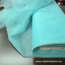 Türkizkék tüll 150 cm széles
