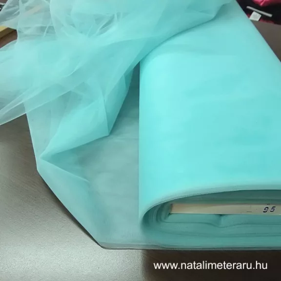 Türkizkék tüll 150 cm széles Türkizkék tüll 150 cm széles