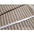 Heavyweight, natural beige striped linen fabric 50 cm wide
