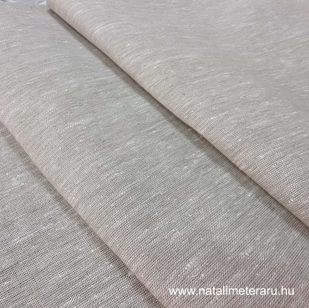 Dekor 50cm széles lenvászon bézs /Decorative linen fabric LEN17-4